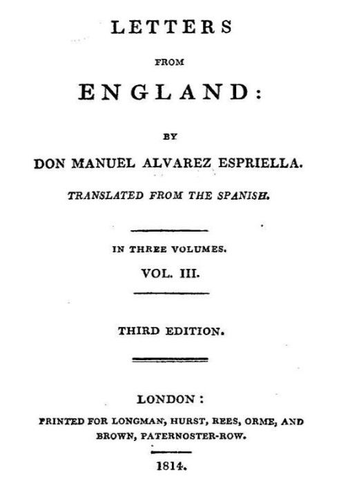 Letters from England, Volume 3 (of 3)