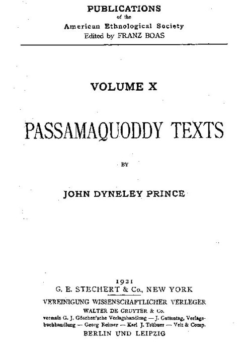 Passamaquoddy Texts