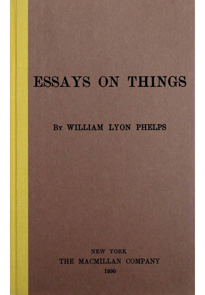 Essays on things