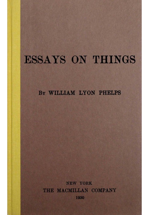 Essays on things