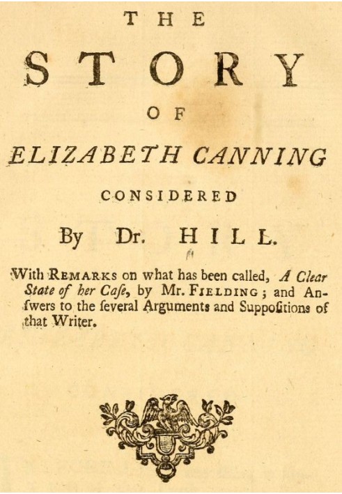 The Story of Elizabeth Canning Considered