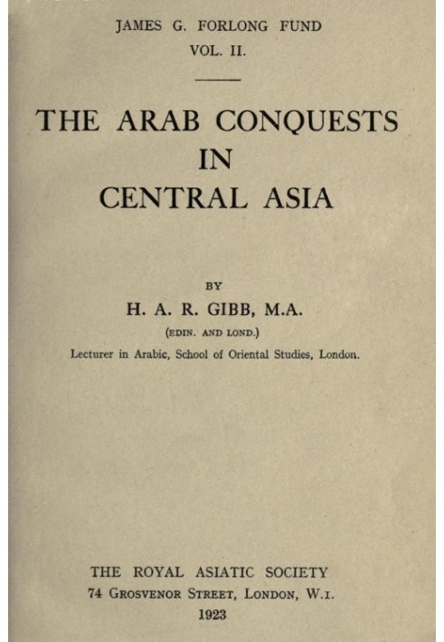 The Arab conquests in Central Asia