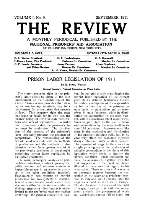 The Review, Volume I, No. 9, September 1911