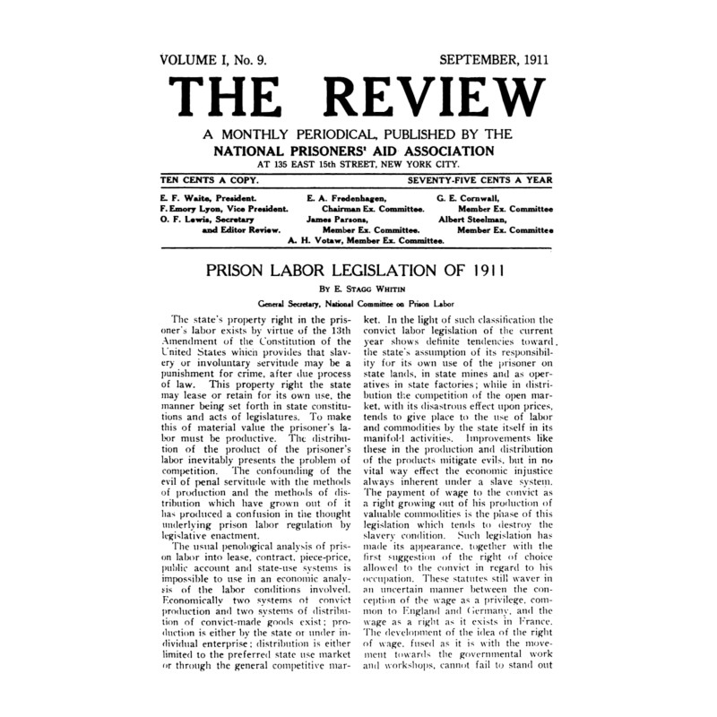 The Review, Volume I, No....