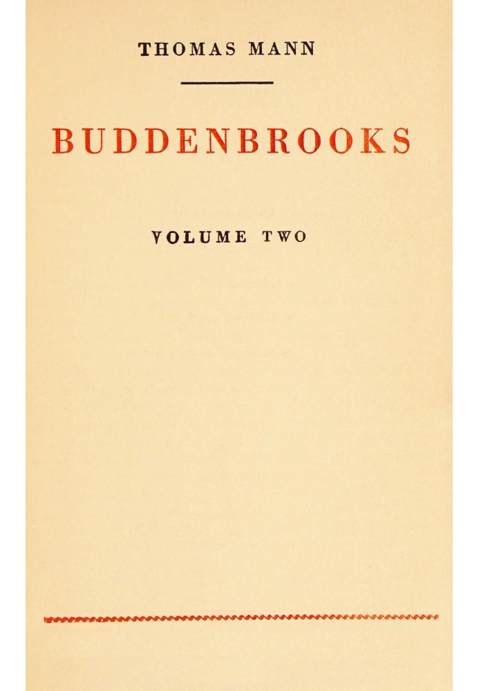 Buddenbrooks, volume 2 of 2