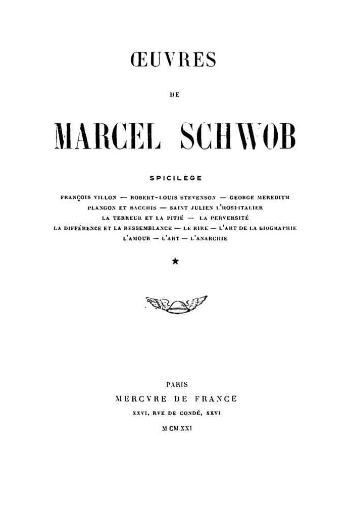 Works by Marcel Schwob. Volume 1 of 2, Scrapbook