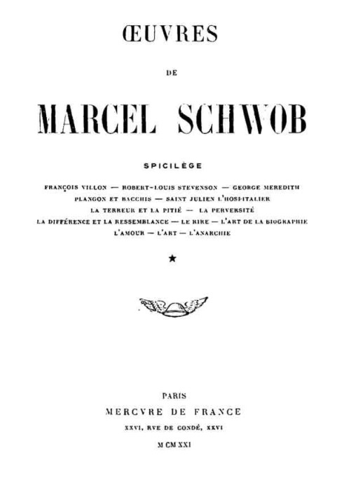 Works by Marcel Schwob. Volume 1 of 2, Scrapbook