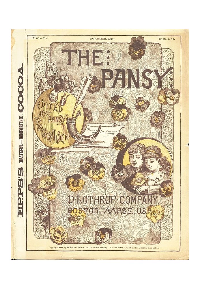 The Pansy Magazine, November 1887