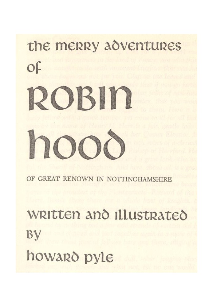 The Merry Adventures of Robin Hood