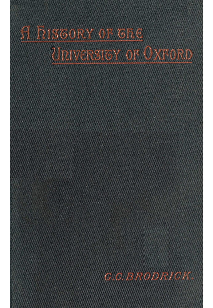 A history of the University of Oxford