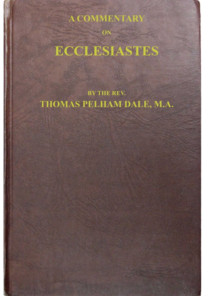 A commentary on Ecclesiastes