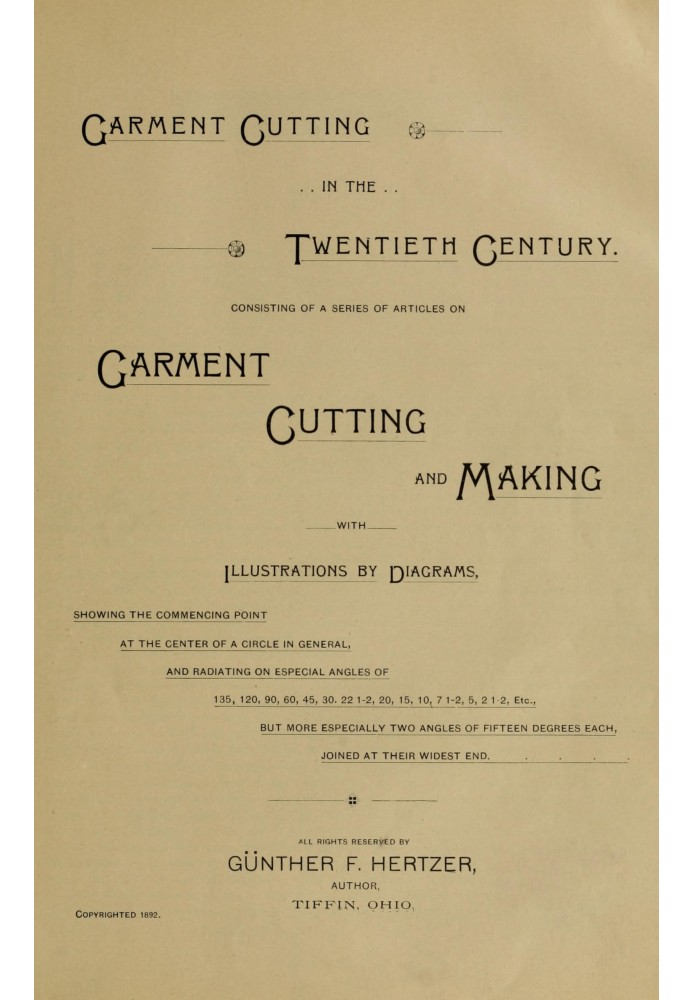 Garment cutting in the twentieth century : $b Consisting of a series of articles on garment cutting and making