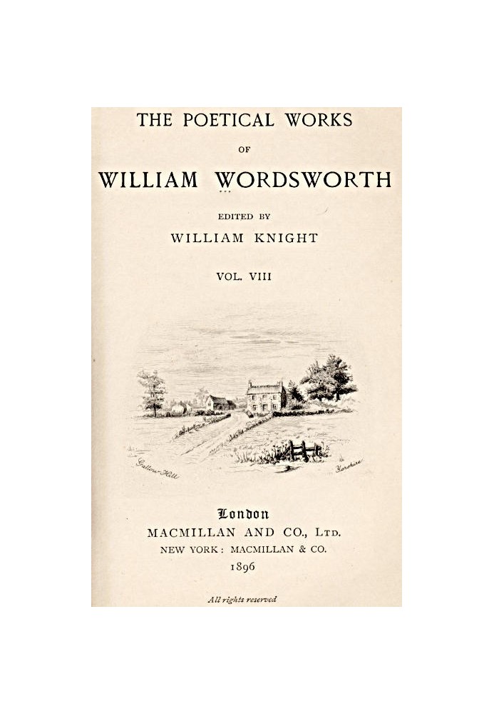 The Poetical Works of William Wordsworth — Volume 8 (of 8)