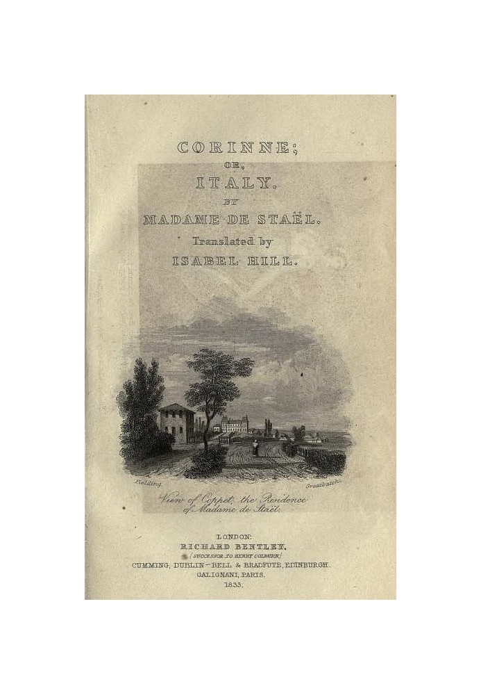 Corinne; or, Italy