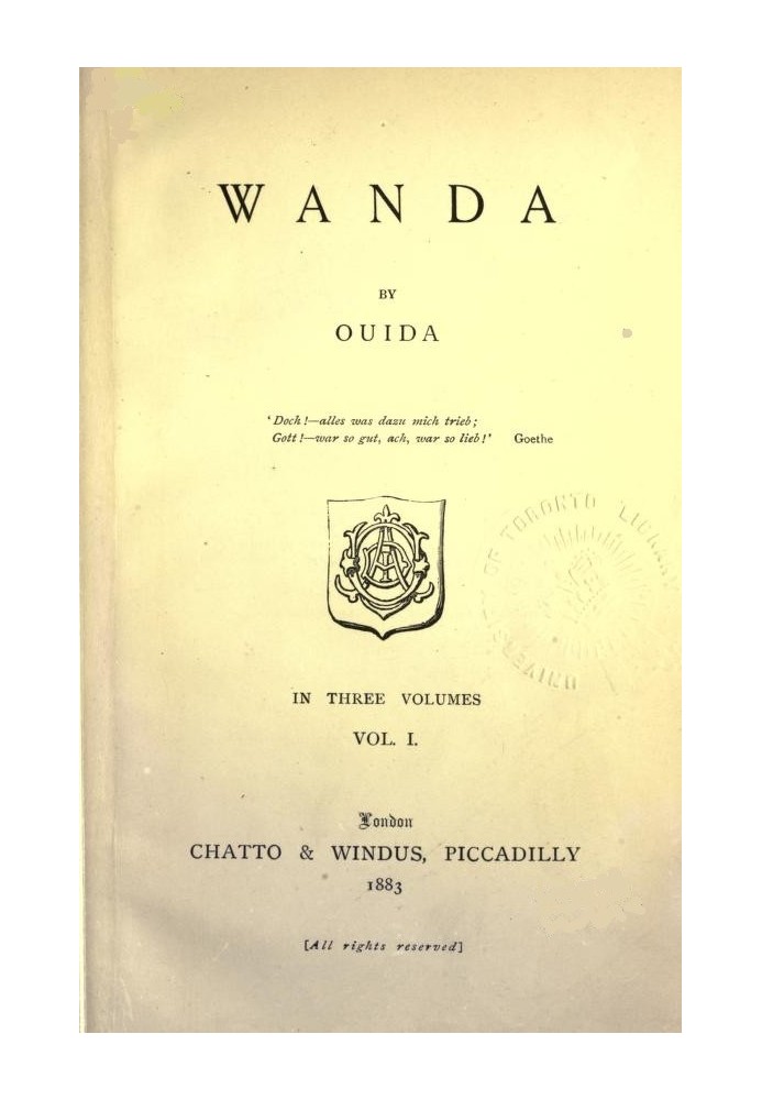 Wanda, Vol. 1 (of 3)