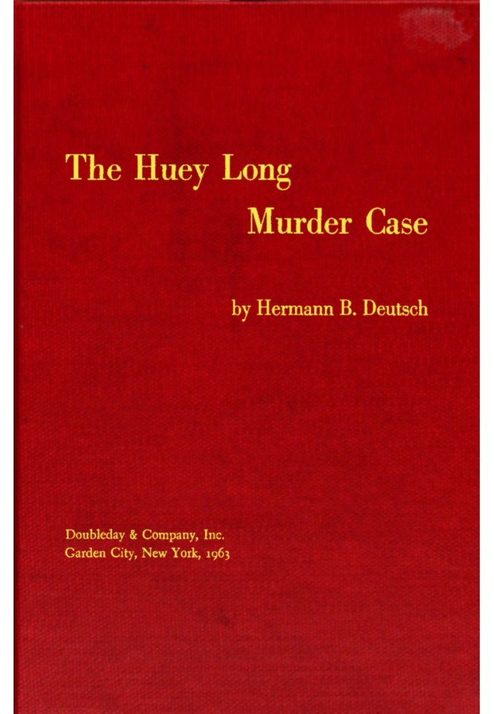 The Huey Long Murder Case