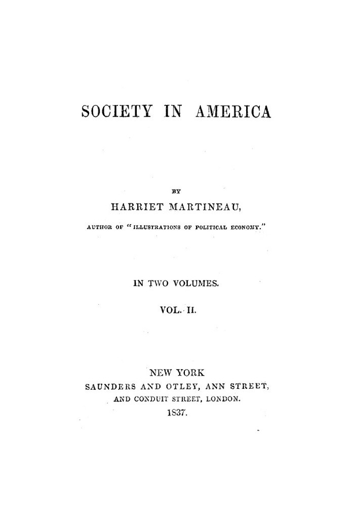Общество в Америке, Том 2 (из 2)