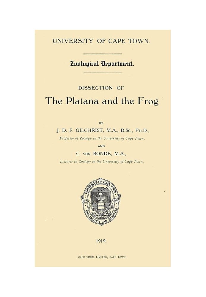 Dissection of the Platana and the Frog