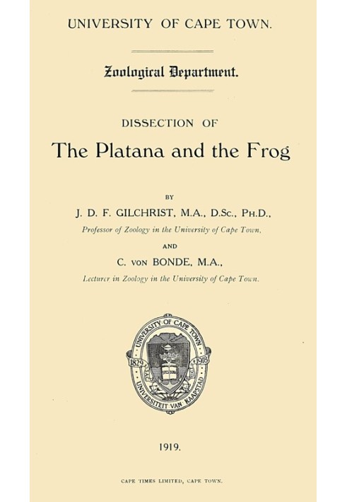 Dissection of the Platana and the Frog