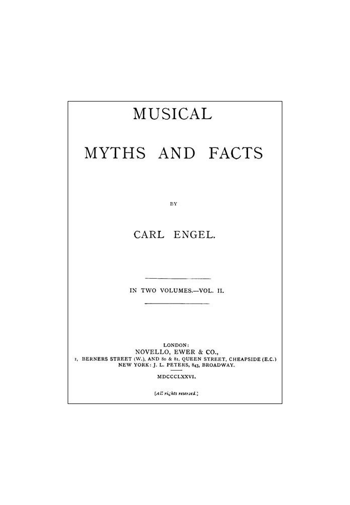 Musical Myths and Facts, Volume 2 (of 2)