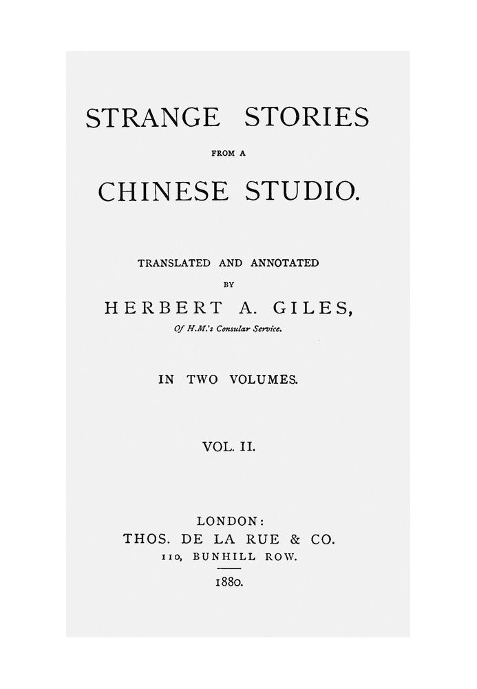 Strange Stories from a Chinese Studio, Vol. 2 (of 2)