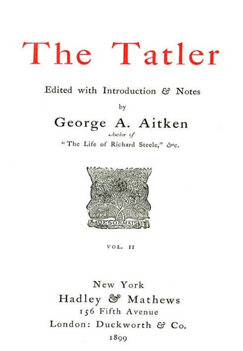 The Tatler, Volume 2