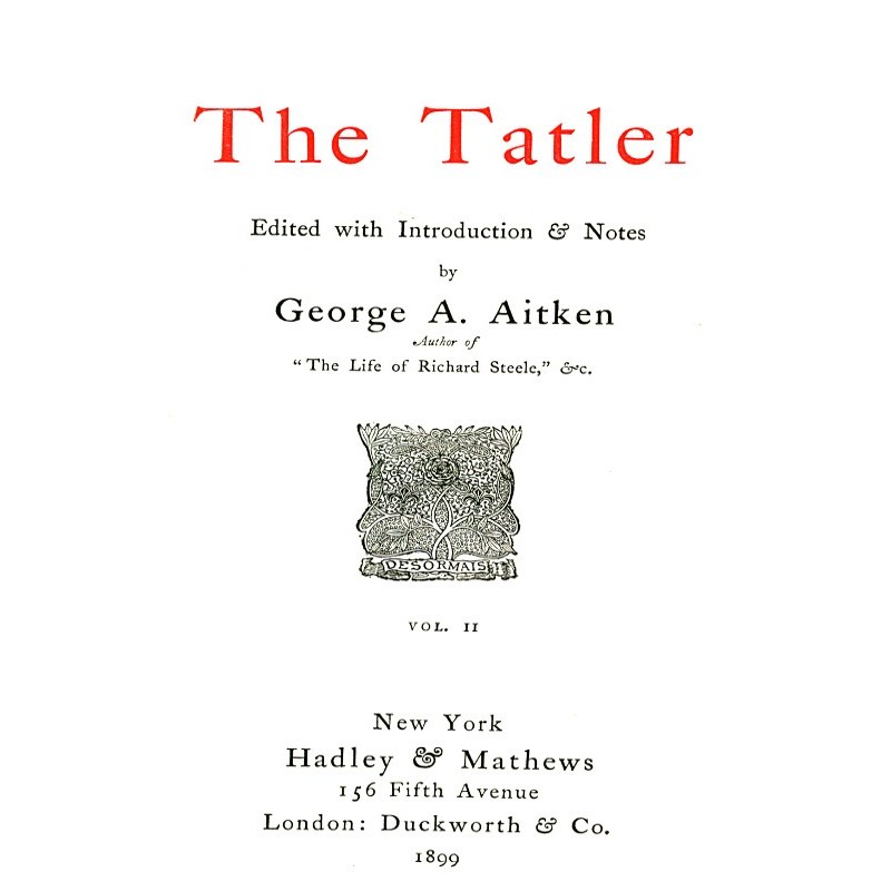The Tatler, Volume 2