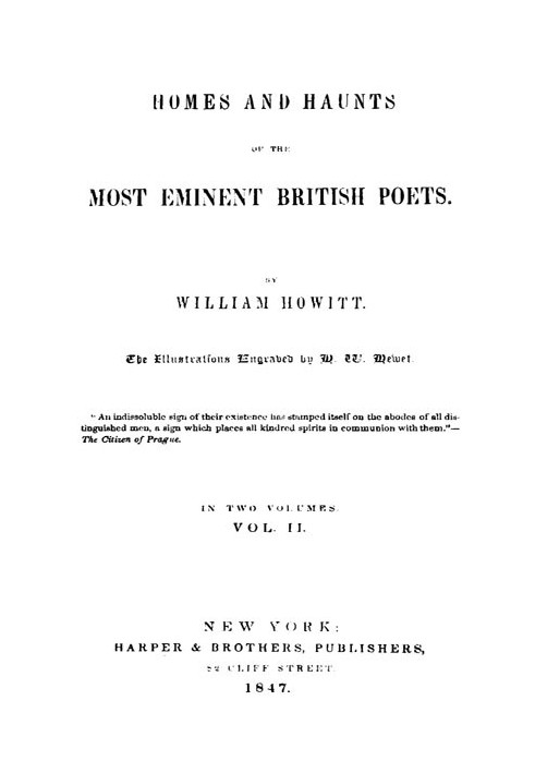 Homes and Haunts of the Most Eminent British Poets, Vol. 2 (з 2)