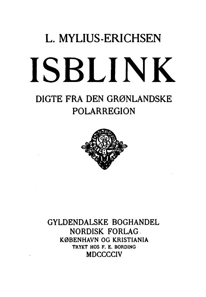 Isblink: вірші з Гренландського полярного регіону