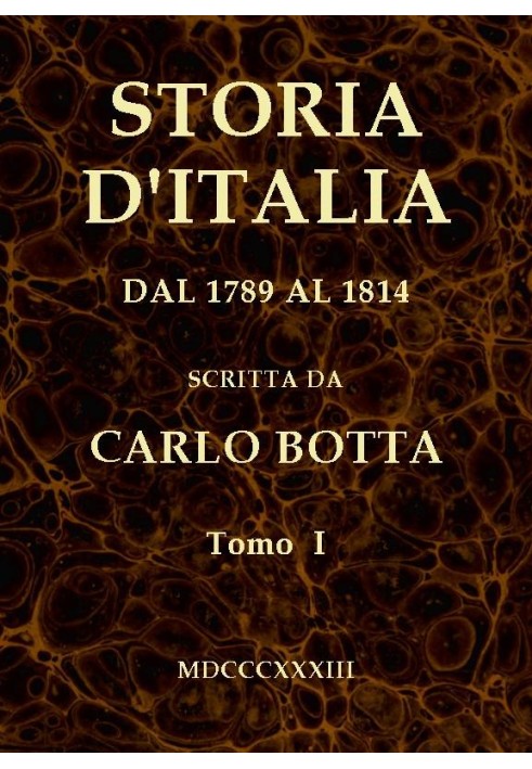 History of Italy from 1789 to 1814, volume I