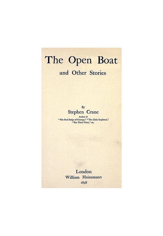 The Open Boat and Other Stories