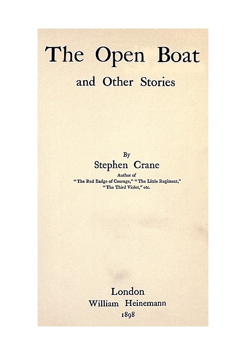 The Open Boat and Other Stories