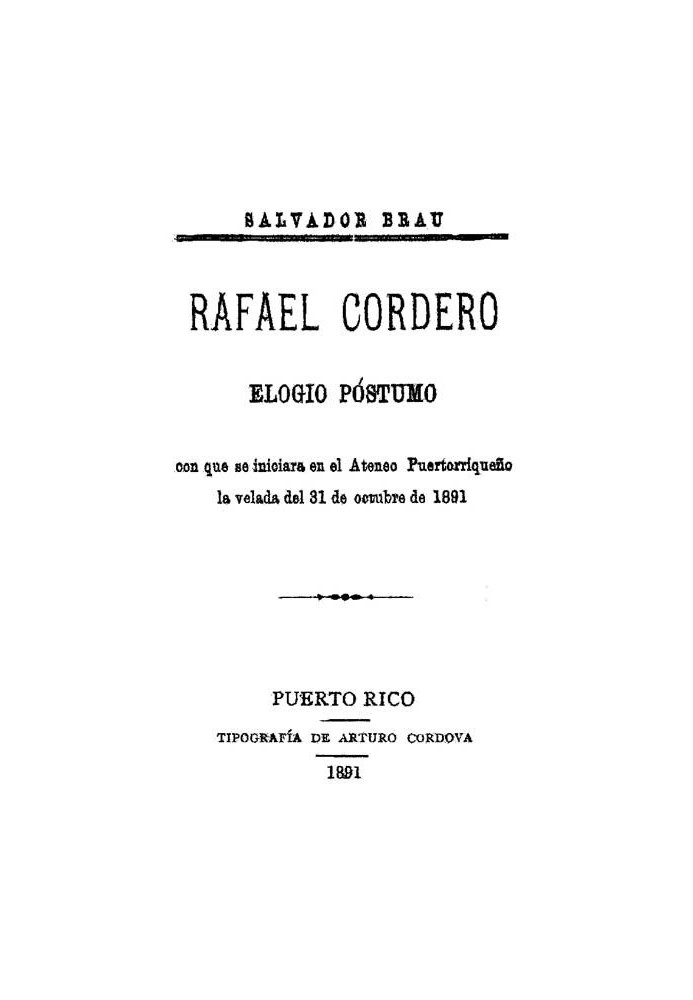 Rafael Cordero: Posthumous Praise