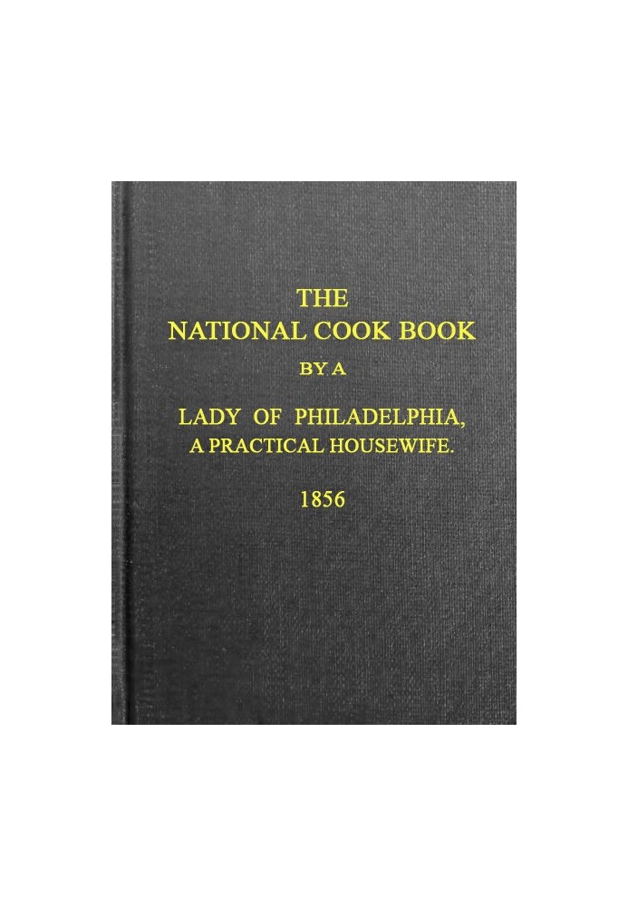 The National Cook Book, 9th ed.