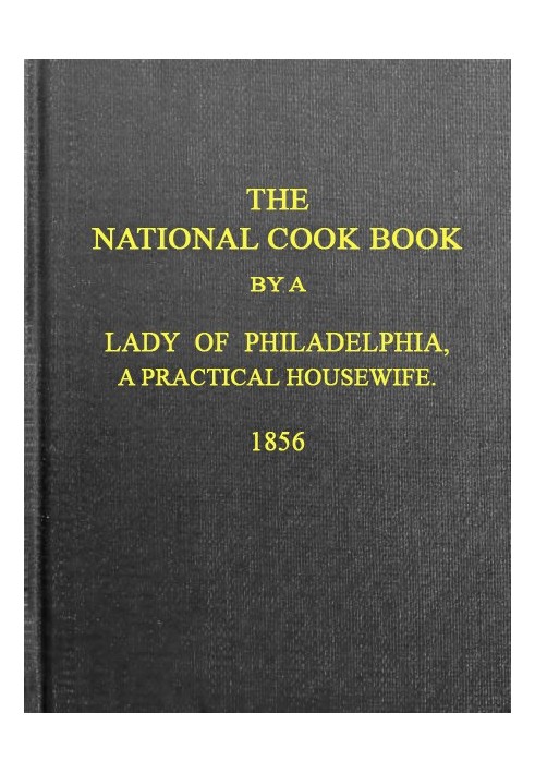 The National Cook Book, 9th ed.