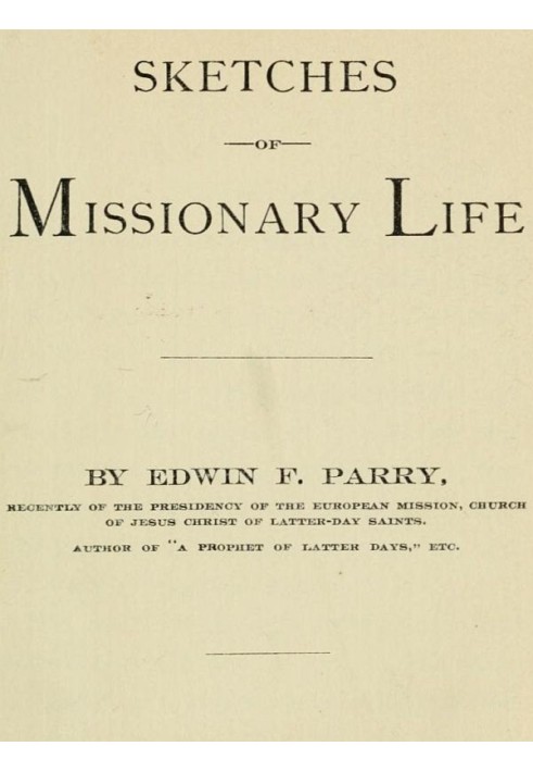 Sketches of Missionary Life