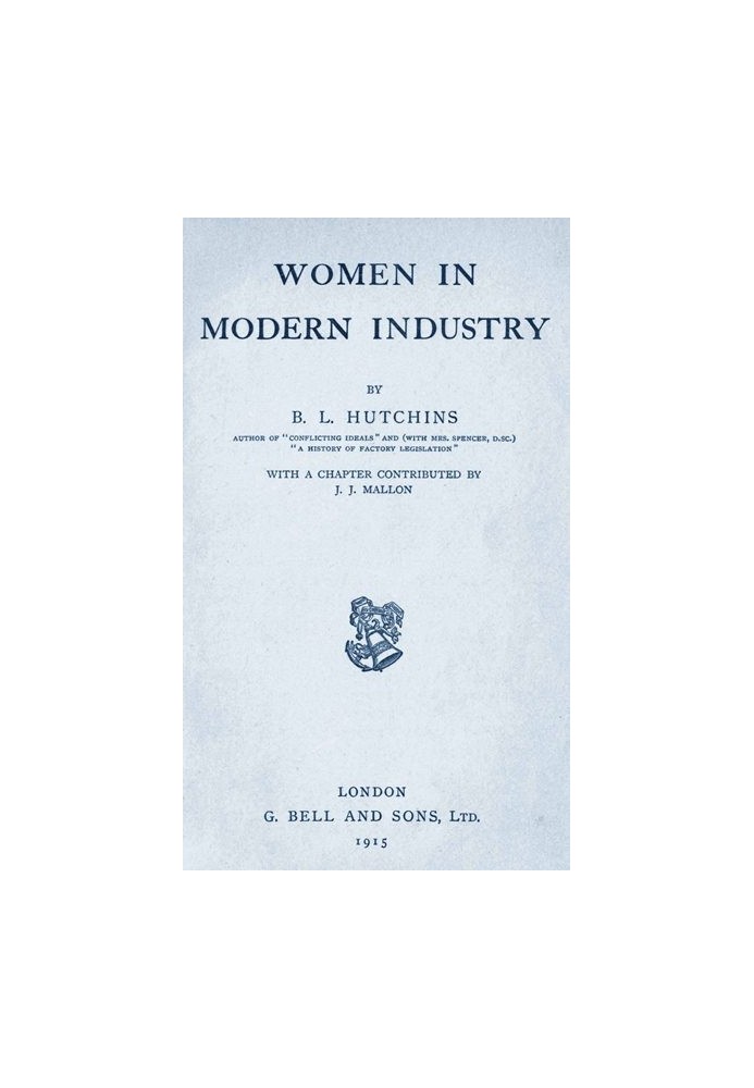 Women in Modern Industry