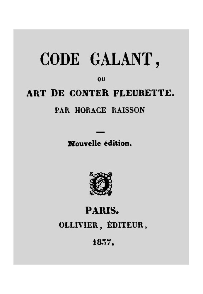 Gallant Code, or, Art of Fleurette Storytelling