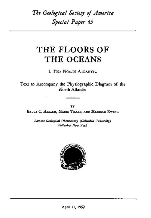 The Floors of the Ocean: 1. The North Atlantic Text to accompany the physiographic diagram of the North Atlantic