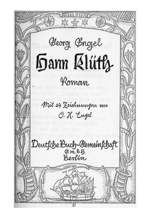 Hann Klüth: Novel