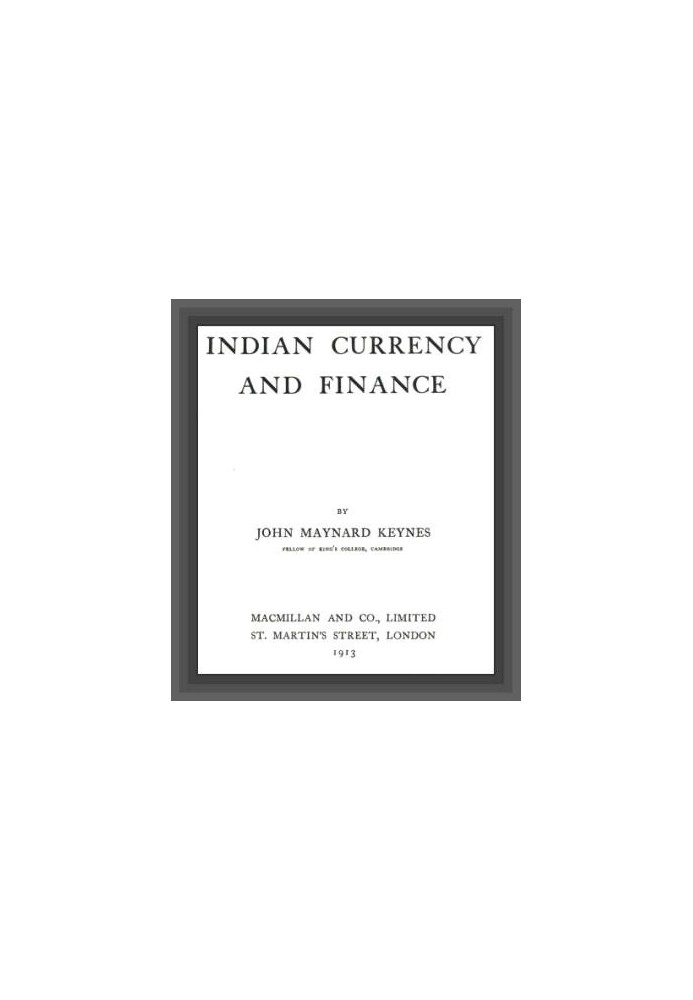 Indian Currency and Finance