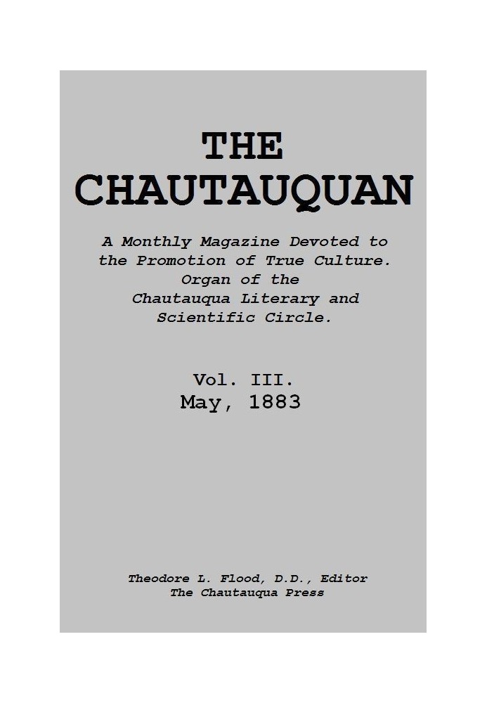 The Chautauquan, Vol. 03, May 1883