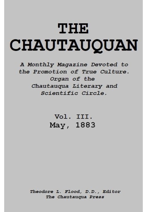 The Chautauquan, Vol. 03, May 1883