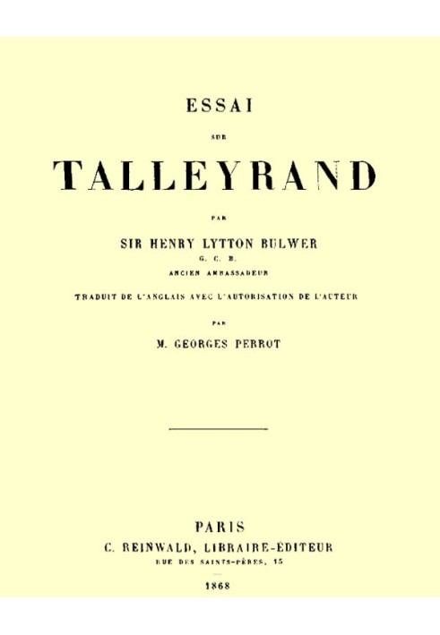 Essay on Talleyrand