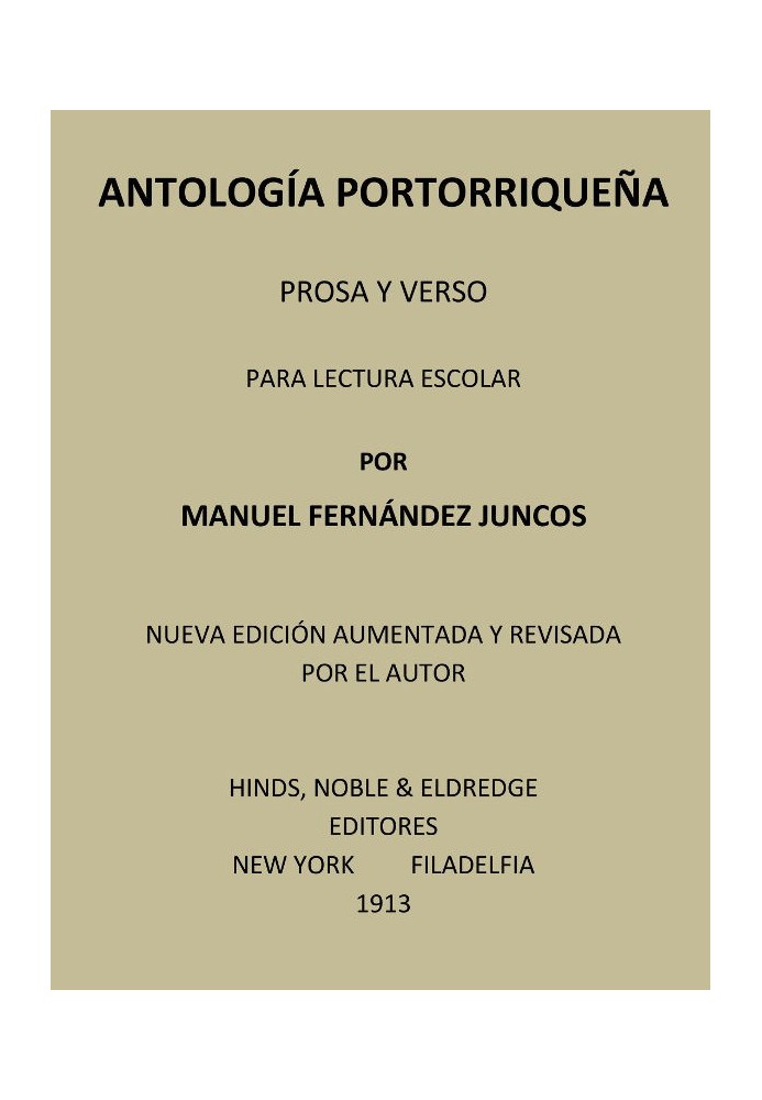 Puerto Rican Anthology: Prose and Verse