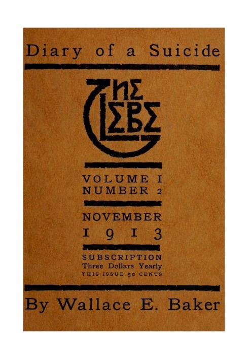 The Glebe 1913/11 (Vol. 1, No. 2): Diary of a Suicide