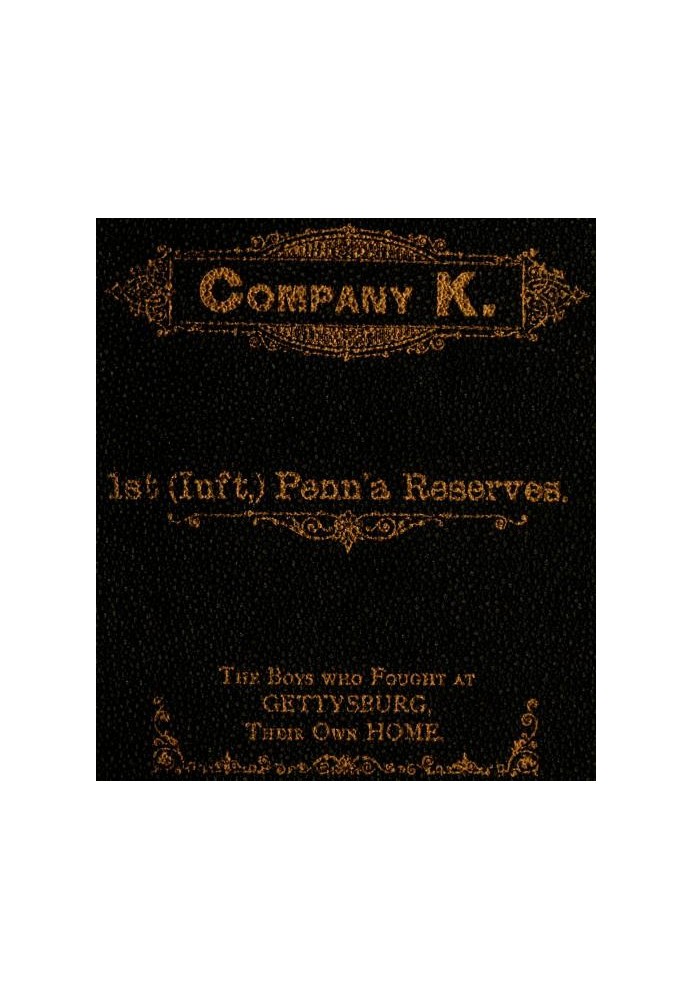 History of Company K. 1st (Inft,) Penn'a Reserves