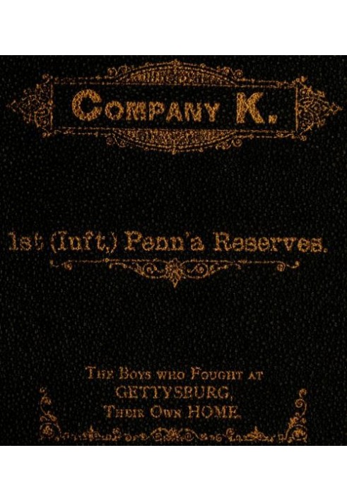 History of Company K. 1st (Inft,) Penn'a Reserves