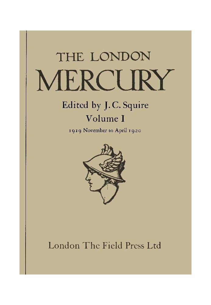 Лондонский Меркурий, Том. I, №№ 1–6, ноябрь 1919 г. - апрель 1920 г.