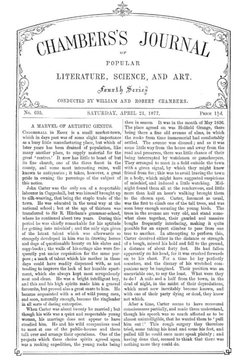 Chambers's Journal of Popular Literature, Science, and Art, No. 695 April 21, 1877.